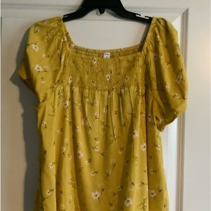 Old Navy Floral Print Square Neck Top - Women's Size Medium